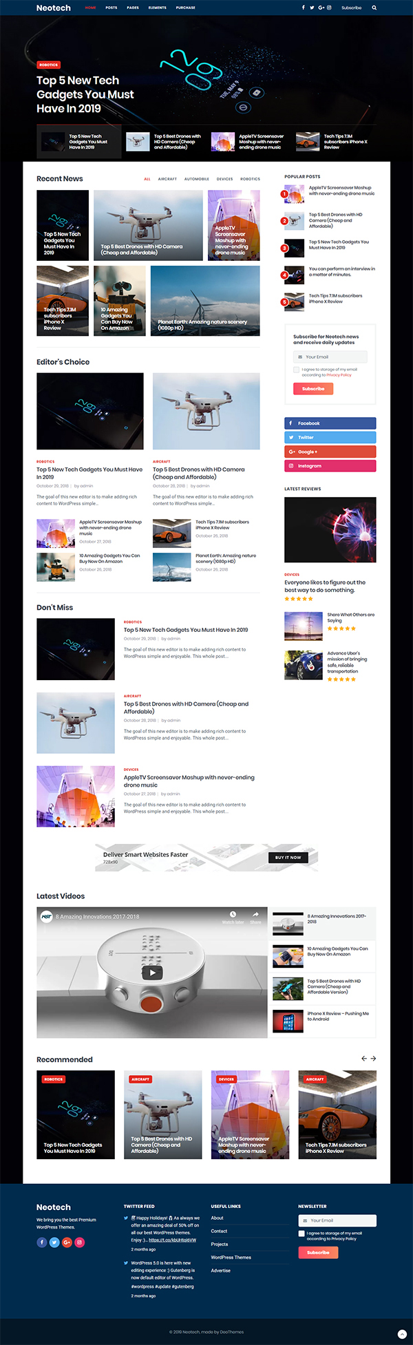 Neotech | Magazine Elementor WordPress Theme