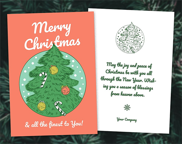 Christmas Drawing Greetings Card