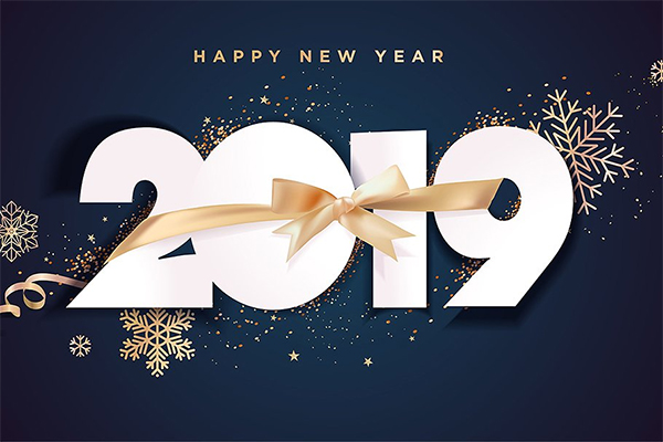 New Year 2019 Business Greeting Card