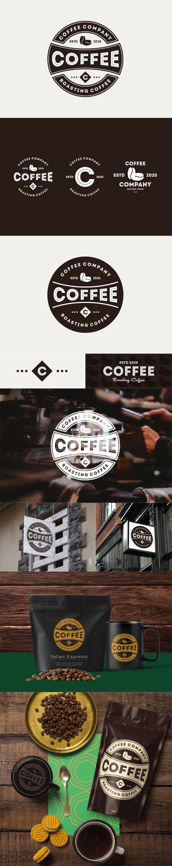 Coffee Company Badges Logo Design