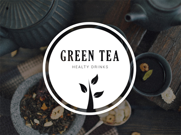Green Tea Badges Logo Design