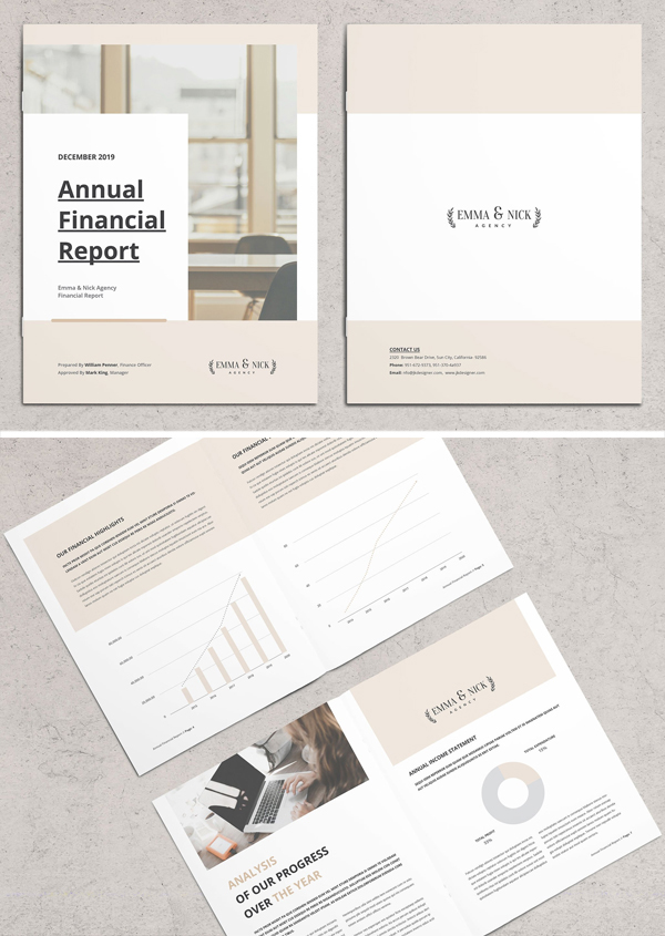 Annual Report Brochure Template Design
