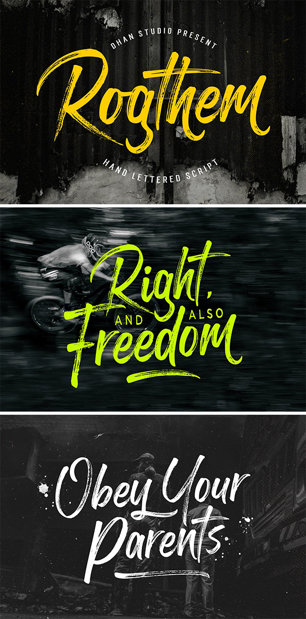 60 Best Brush Fonts For Graphic Designers - 3