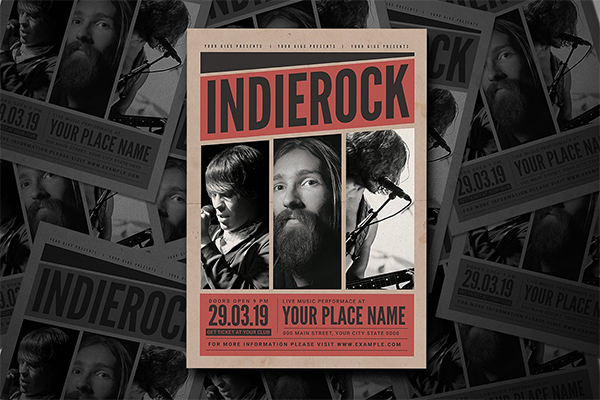 Indierock Music Event Flyer