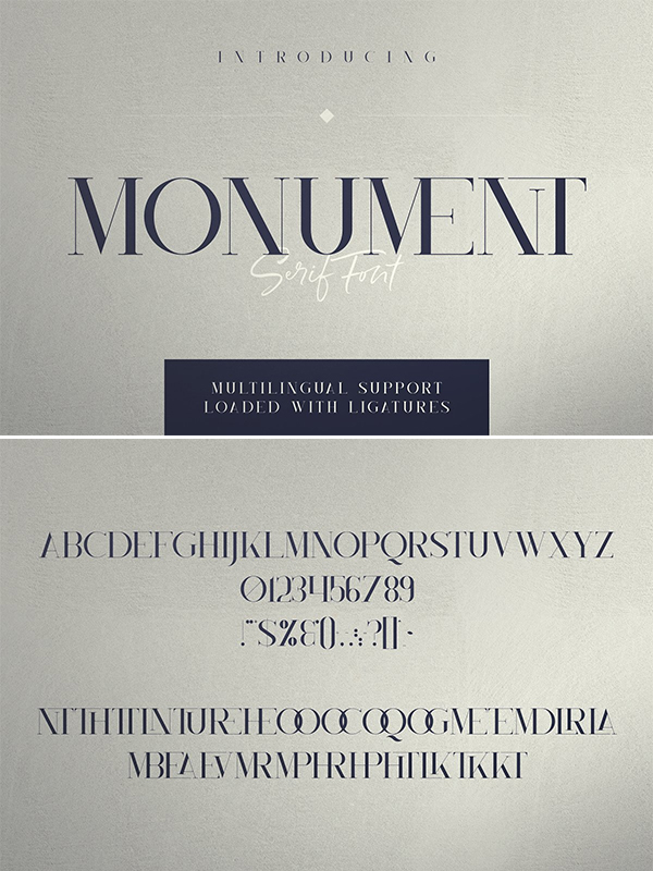 Monument - All Caps Serif Font