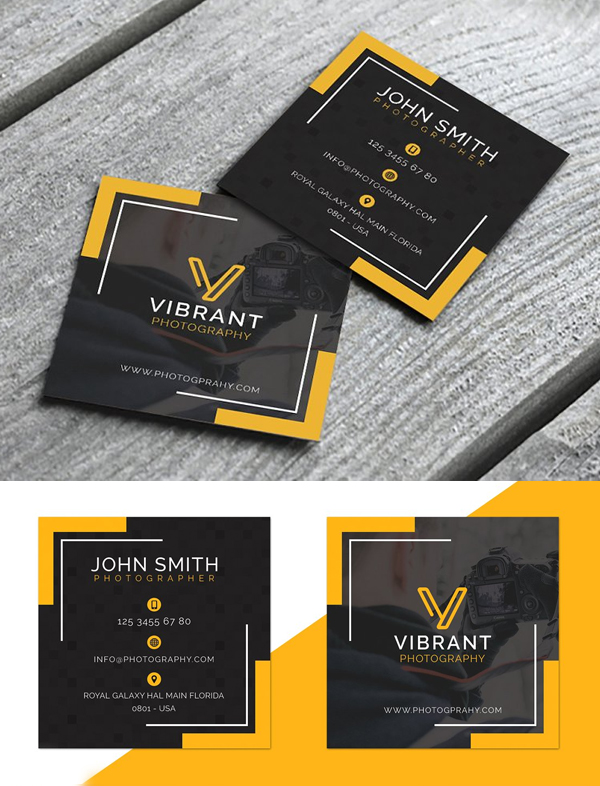 Square Photography Business Card
