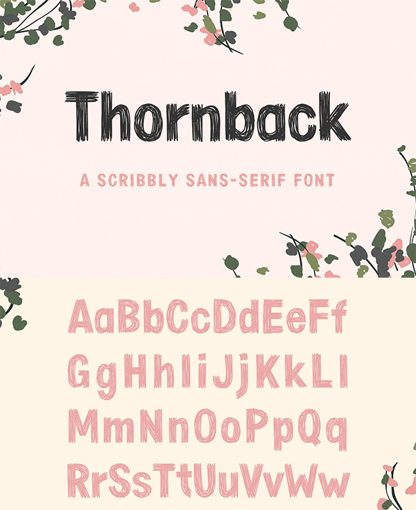 Thornback Sans Serif Font