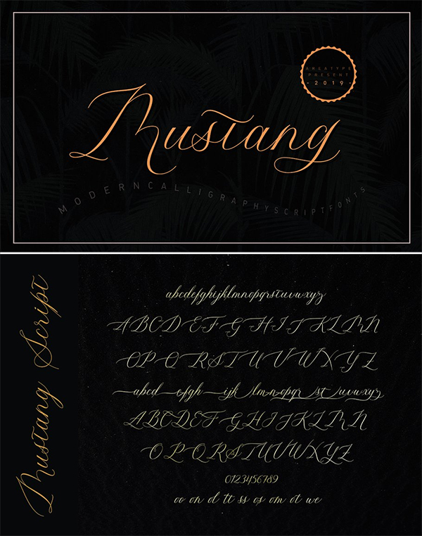 Mustang Script Font