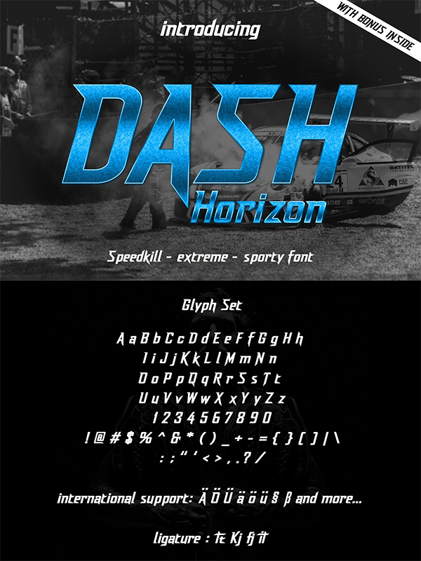 Dash Horizon - Sporty Display Font