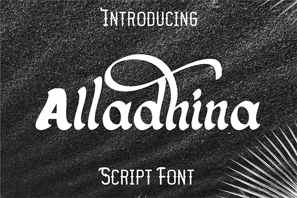 Alladhina Script Font