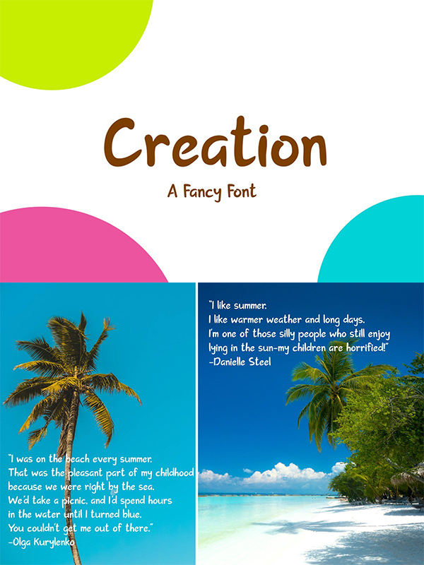 Creation | A Fancy Font