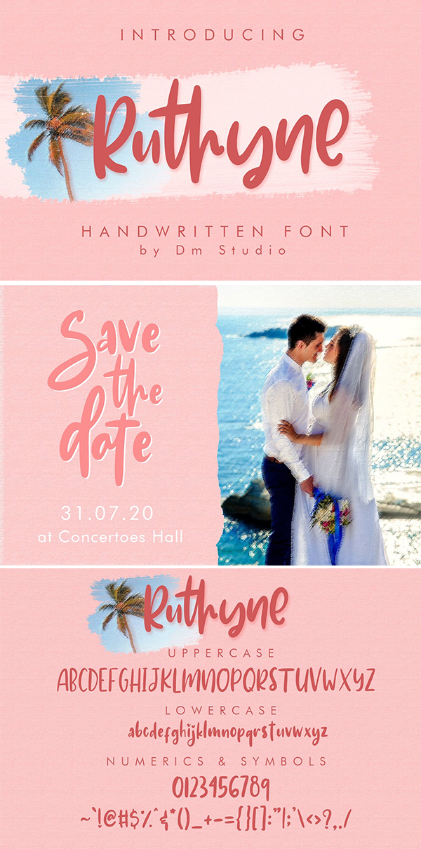 Ruthyne – Handwritten Font Design
