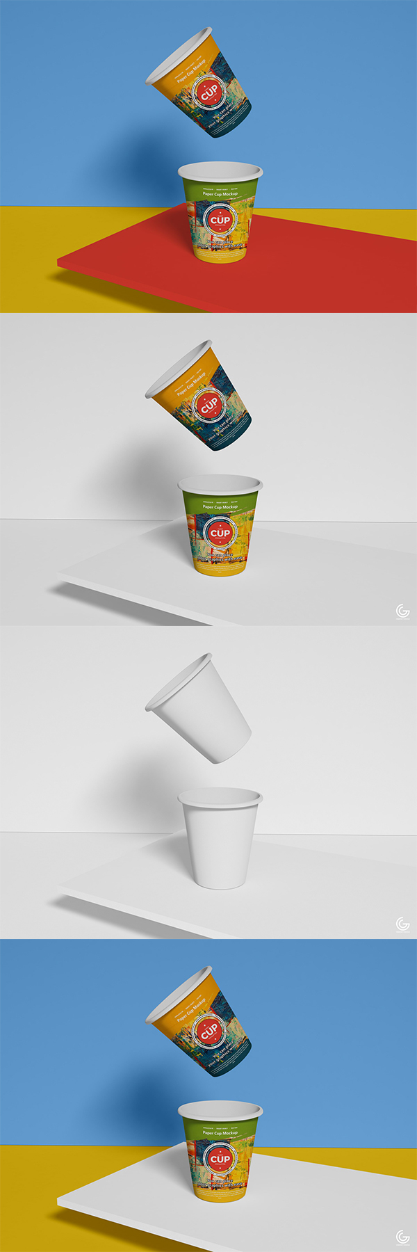 Free Brand Paper Cup Mockup PSD