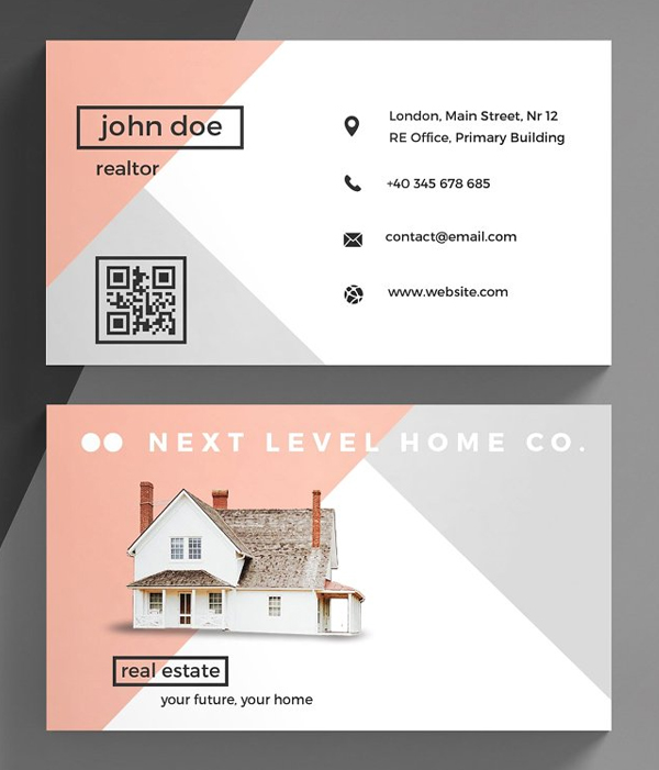Stylish Real Estate Business Card Template