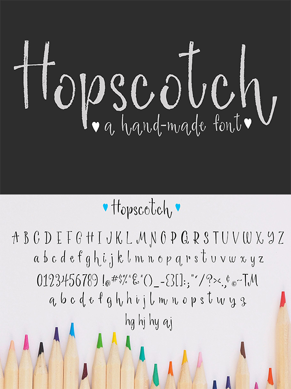 Hopscotch Hand Made Font