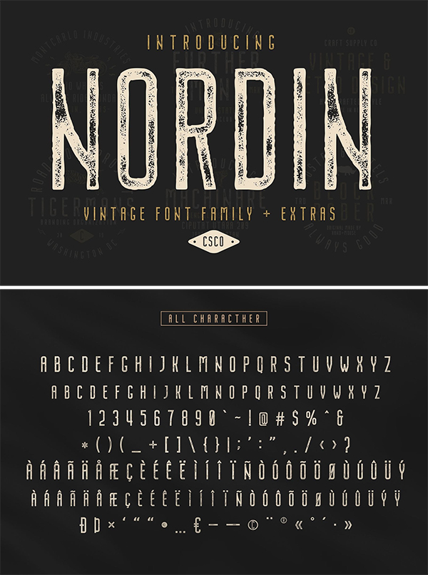 Nordin Vintage Font