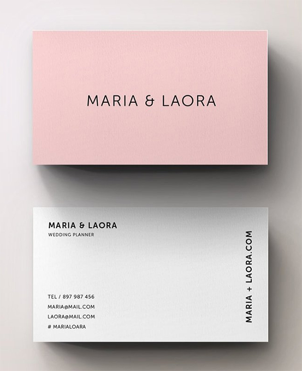 Pink Modern Business Card Template
