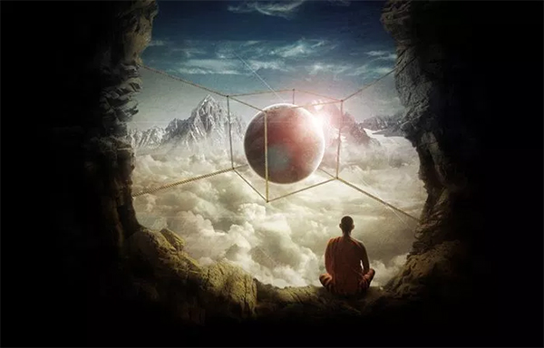 Create a Surreal Photo Manipulation of a Monk in the Caves
