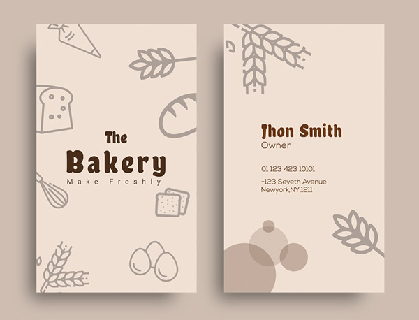 Bakery Shop Business Card