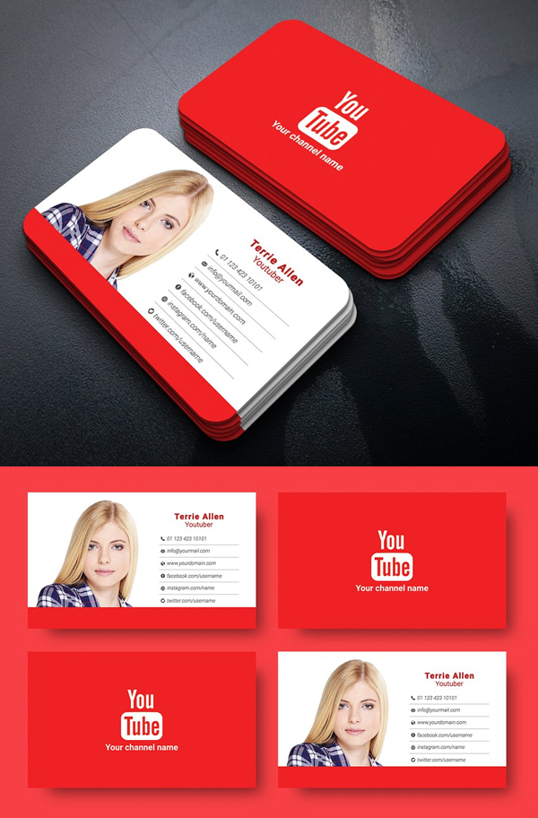 Youtuber Business Card