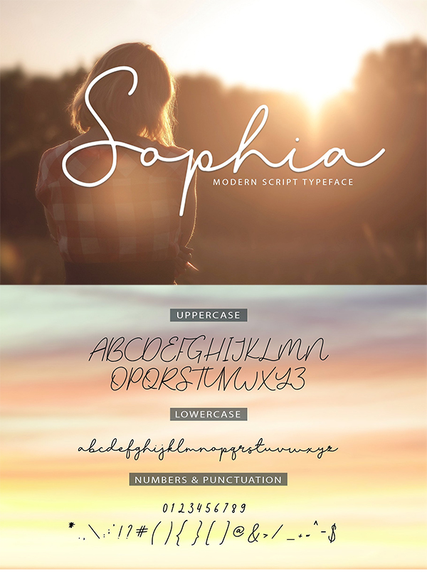 Sophia Modern Script Font