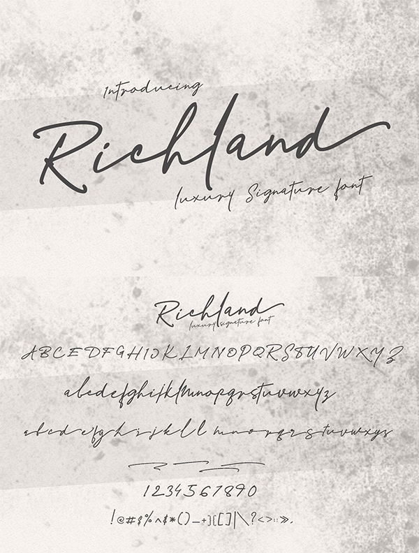 Richland | Signature Font