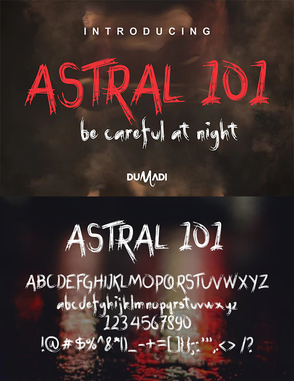 Awesome Astral Brush Font