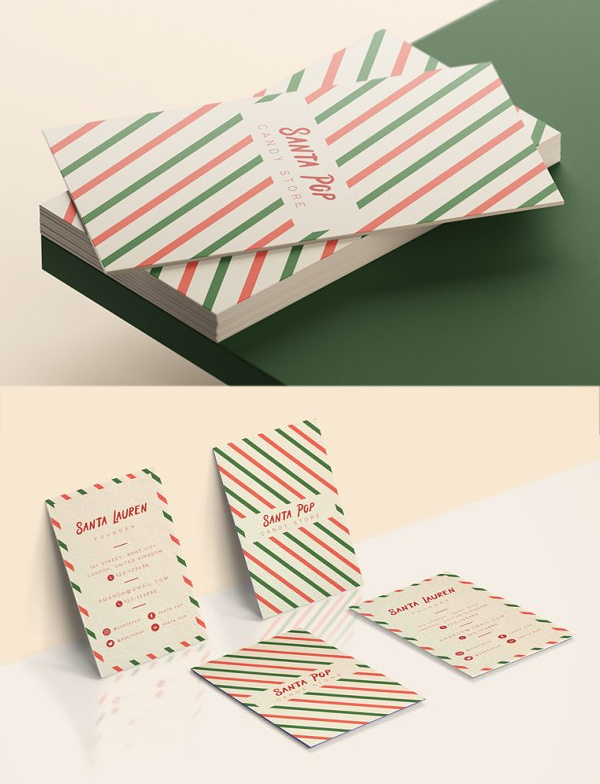 Santa Pop Business Cards