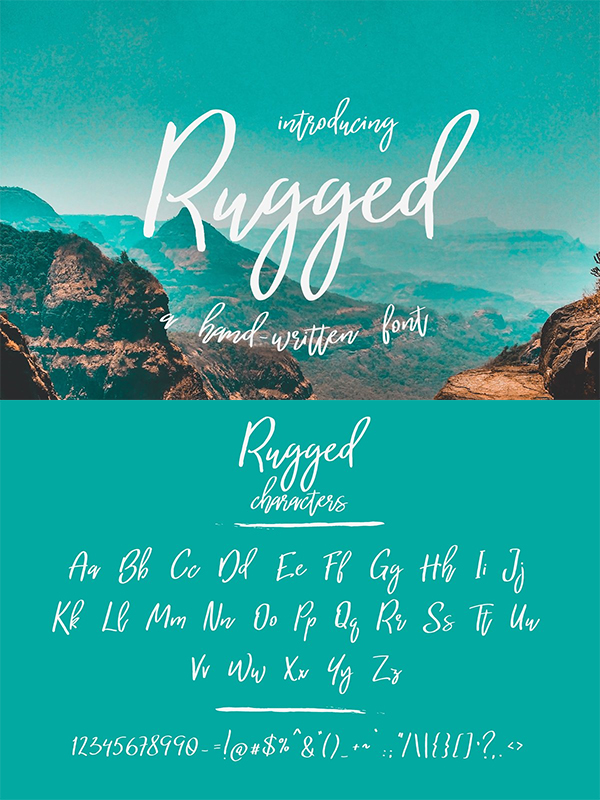 Rugged | a Hand - Written Font