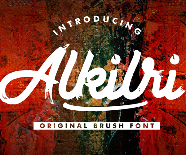 Alkilri | Brush Script Font