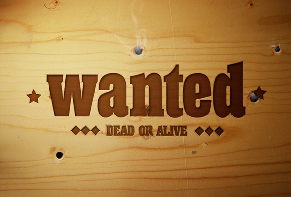 How to Put Smokin' Bullet Holes and a Wanted Sign into a Piece of Wood