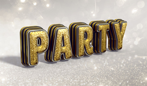How to Create a Glittering, Festive, 3D Text Effect in Adobe Photoshop 