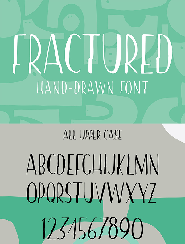Fractured | Hand drawn Font