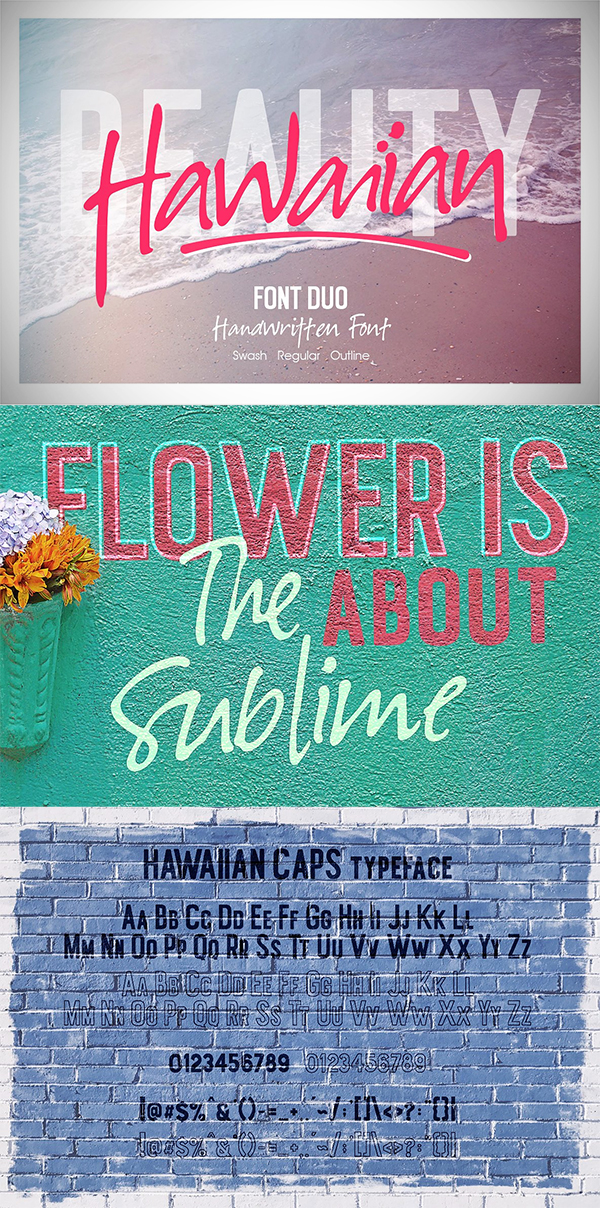 Hawaiian Font Duo + Swash
