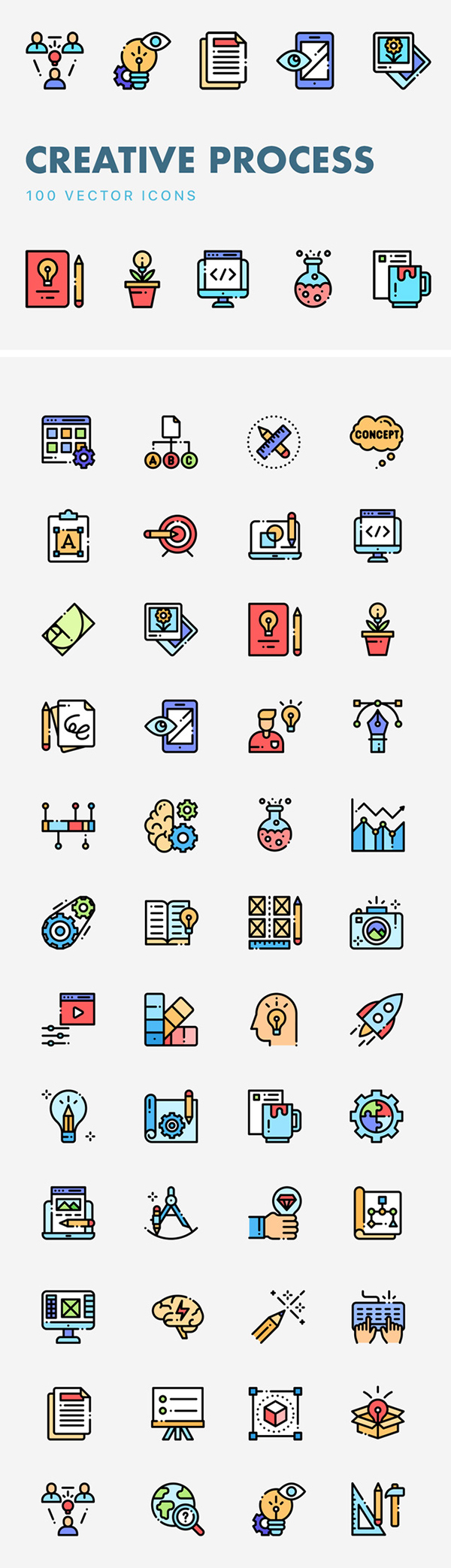 Creative Process Vector Icons