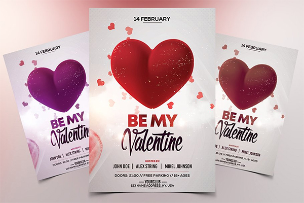 Be My Valentine - PSD Flyer Template