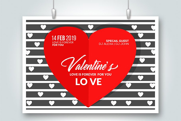 Valentine's Day Card Flyer Templates