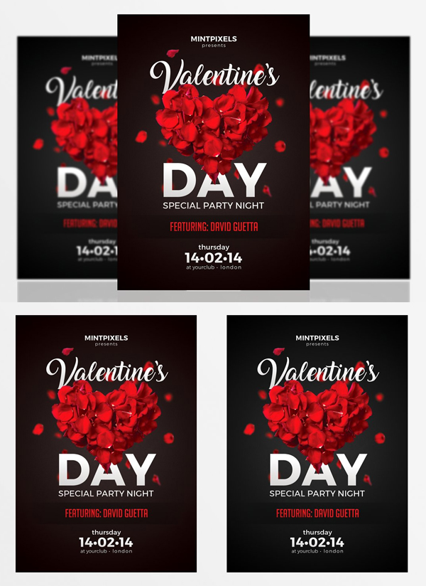 Valentine's Day Party A5 Flyer