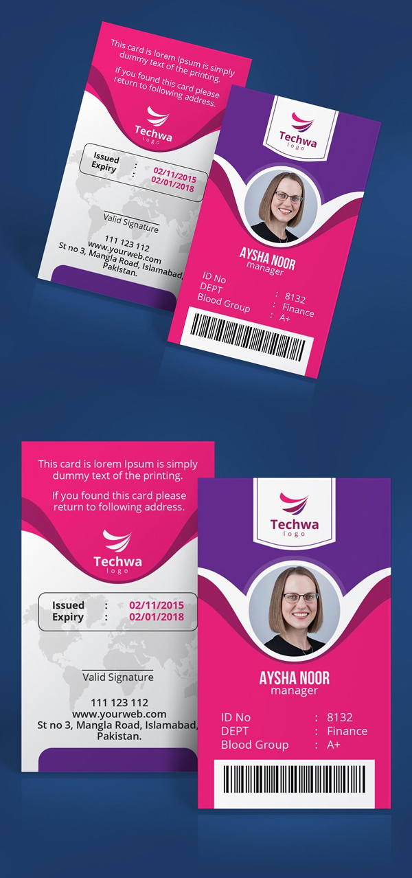 Professional Office ID Card Design