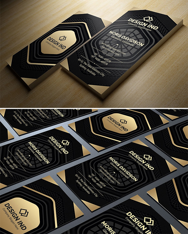 Gold and Black Business Card