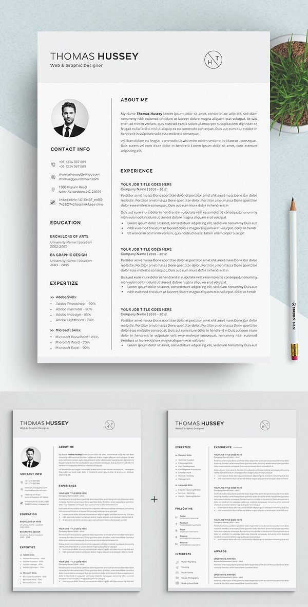 Resume / CV Tempalte (5 Pages)