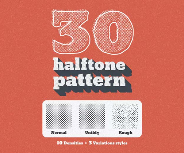 30 Seamless Tiled Halftone Pattern