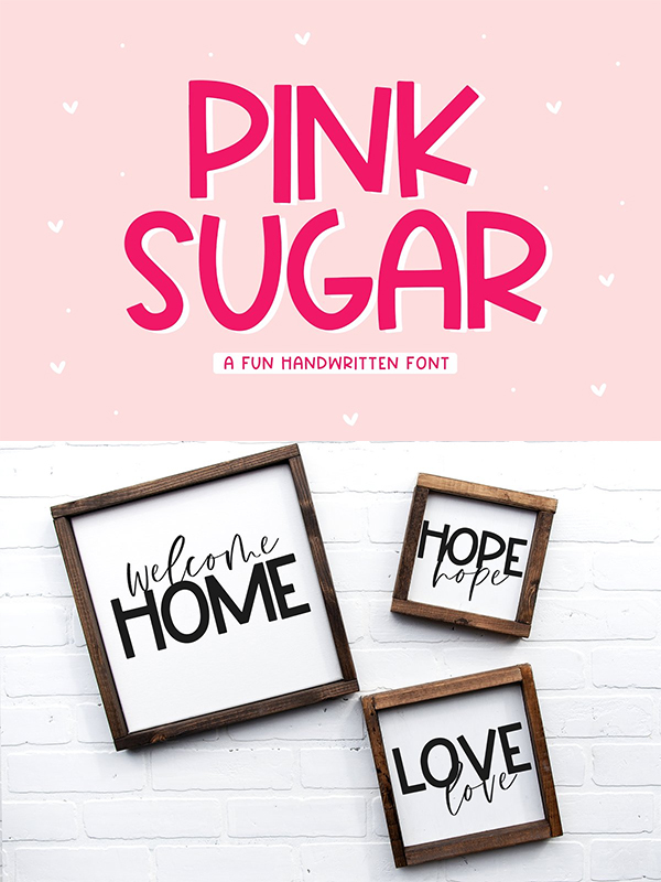 Pink Sugar | Fun Handwritten Font