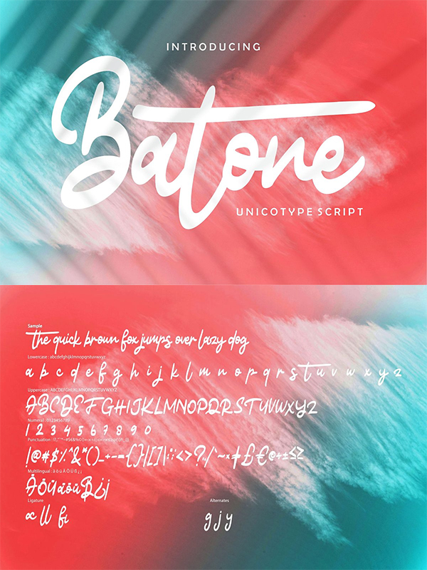 Batone | Unicotype Script Font