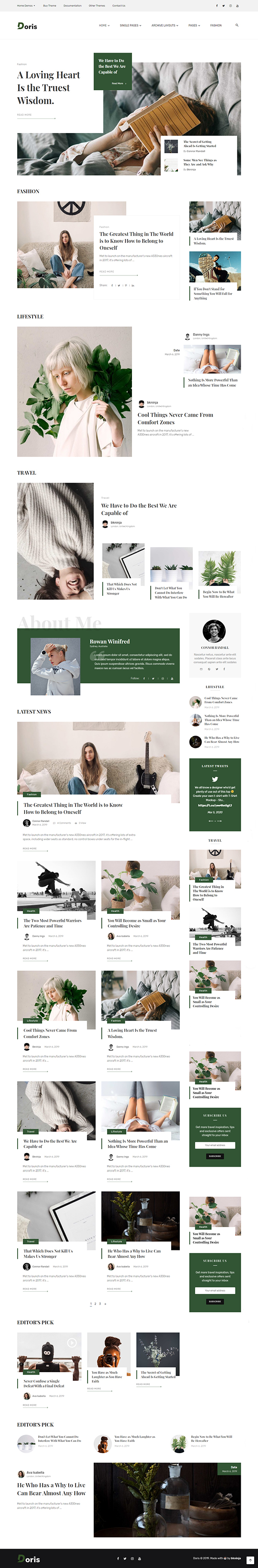 Doris - Creative WordPress Blog and Magazine Theme