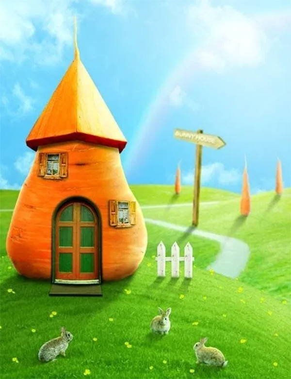 Create a Cute Bunny House in Photoshop
