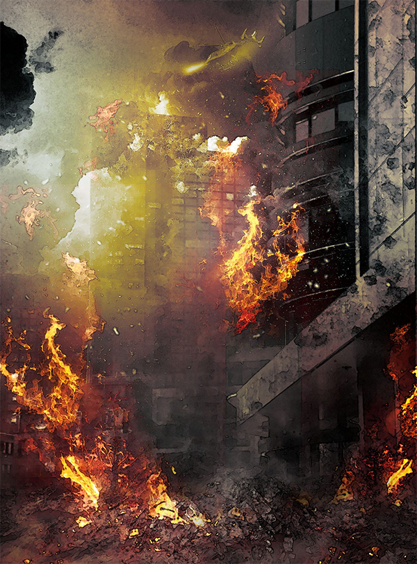 Create High-Rise Building on Fire Effect in Photoshop