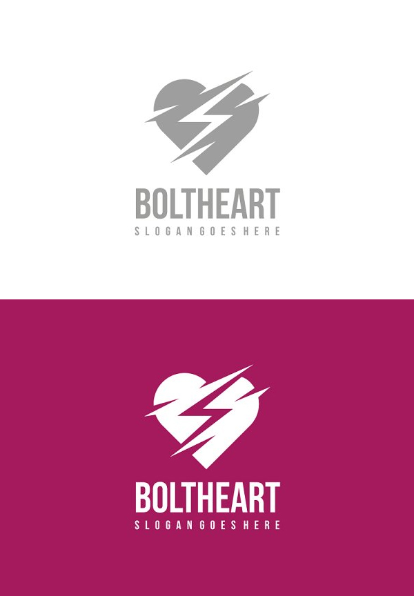 Electric Heart Logo Design