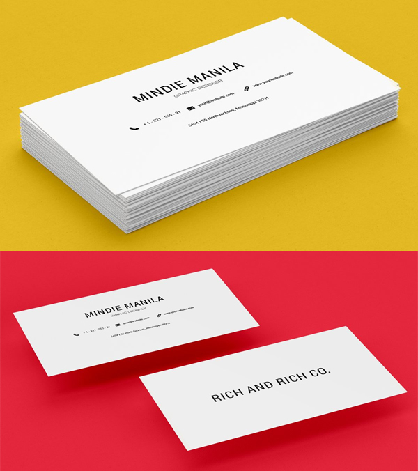 Simple Elegant White Business Card