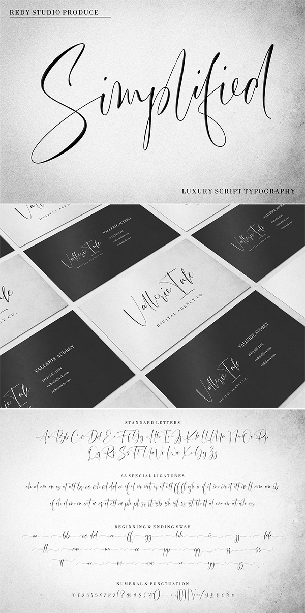 Simplified | Luxury Script Font